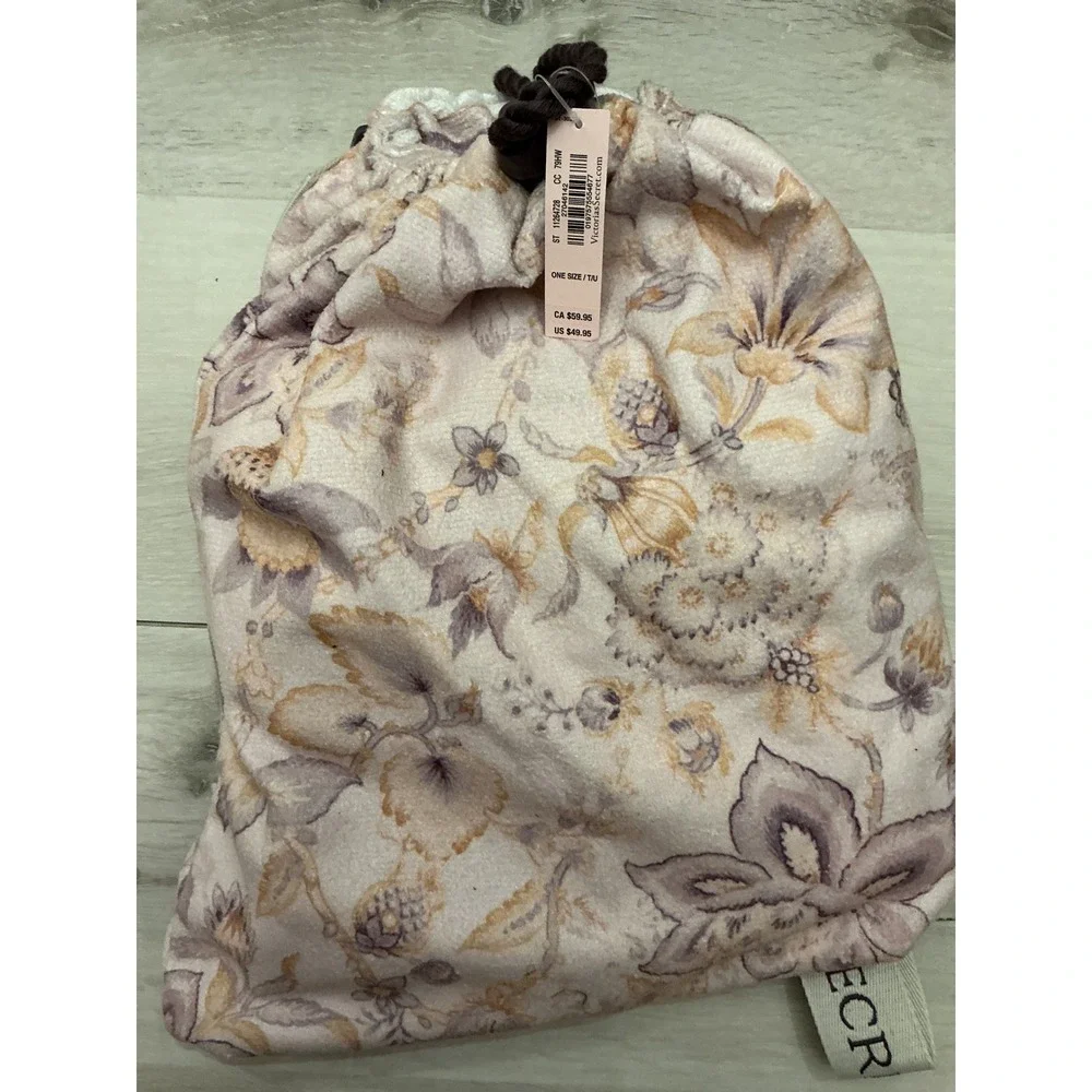 Victoria's Secret Pink Floral Print Drawstring Backpack Bag Pouch New With‎ Tags